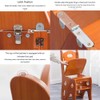 Wooden Folding Library Ladder Chair, 4-Storey Portable Multi-Function Step Stool,