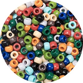 Iooleem Pony Beads(1000pcs Earth Tone-Colored), Beads for Jewelry Making, Pony Beads for Crafts, Beading Supplies, Arts & Crafts Materials for Jewelry Making.