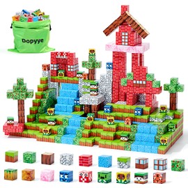 Magnetic Blocks, 100 PCS Magnetic Building Blocks, Forest Theme 1-Inch STEM Constructions Magnet Blocks for Boys Girls Ages 3+, Educational Sensory Stacking Toys for Kids Christmas Birthday Gifts