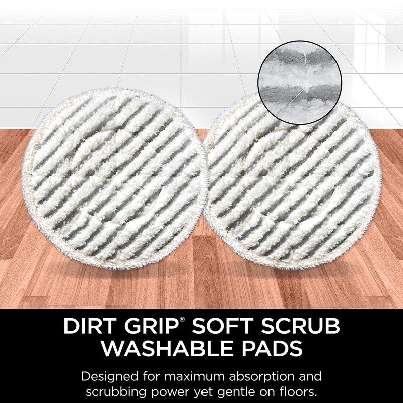 Shark XKITP7000C Dirt Grip Soft Scrub Washable Pads (Canadian Version)