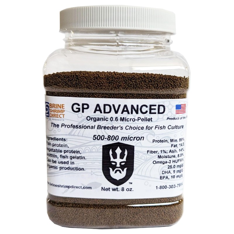 Brine Shrimp Direct GP Advanced Organic 0.6mm Micro-Pellet for Ornamental