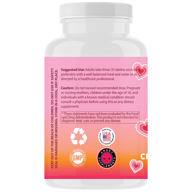 Angry Supplements Better Booty BBL Tablets Creatine for Women Glute