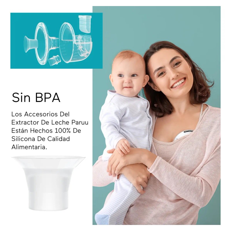 Paruu Inserto De Brida 19 Mm Para Extractor Leche Paruu