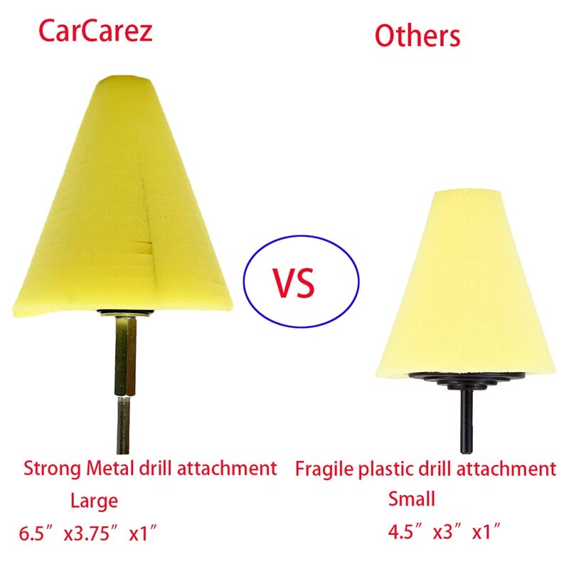 Carcarez Power Cone 360° Metal Polishing Tool Cone Polisher Steel