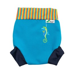 Konfidence Splashy Nappy – Reusable Eco-Friendly Swim Nappy Cover Made Using Recycled Plastics (3–36mths) Leak Proof Design - Machine Washable (Splashy Seabiskit, 9-12 Months)