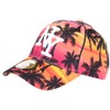 NY Cap Orange and Pink Tropical Palm Trees Sunset Baseball