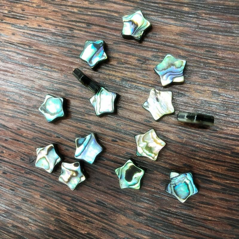 20PCS Heart Beads Abalone Shell Beads Natural Abalone Flat Loose