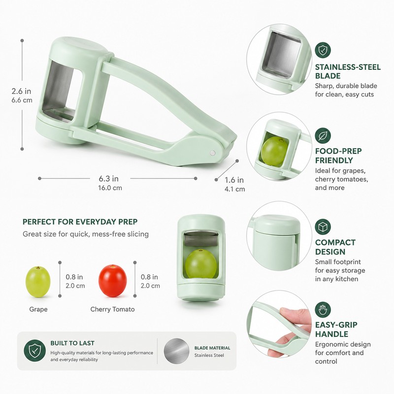 Grape & Cherry Tomato Slicer for Quick Meal Prep –