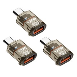 LUIRSAY Pack of 3 USB C to USB-C Adapter 10 Gbps 5 V/9 V/12 V OTG Adapter for Type C Computer/Laptops/U-Disc/Hard Drive
