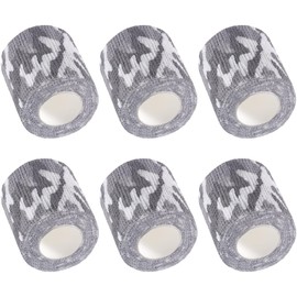 6-Pack Self Adhesive Bandage Wrap 2Inch x 5 Yards, Elastic Athletic Tape, Tattoo Grip Tape, Non Woven Medical Tape for First Aid, Sports, Wrist, Ankle, Vet Wrap for Pets (Monochrome-Camo)