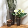 Hosley Set of 2 15 Inch High Metal Vases with