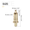 sourcing map Spring Test Probe Pin 20pcs 0.6mm Tip 6mm