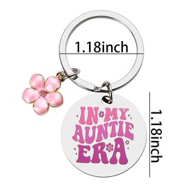 Auntie Aunt Keychain Gifts from Niece Nephew Birthday Gifts for Aunts Auntie Gifts for Women Thank You Appreciation Gifts for Aunt Xmas Gifts for Aunties Keychains - In My Auntie Era