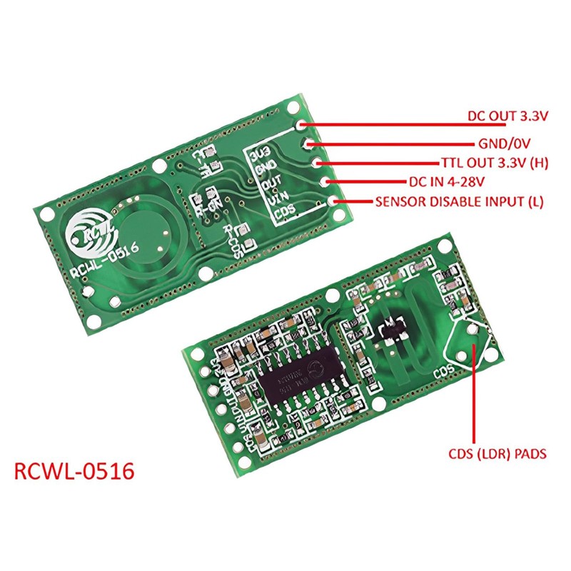 Geekstory 5PCS RCWL-0516 Radar Sensor Switch Module Microwave Body Motion