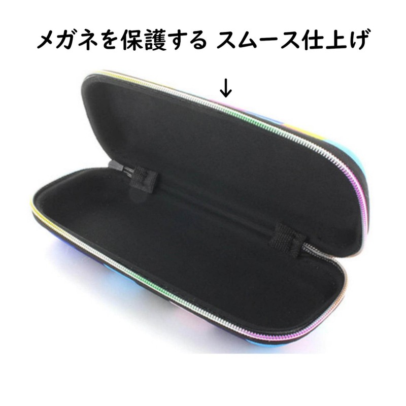 Megan 2091-01 Glasses Case, Stylish, Pop, Compact, Slim, Urethane, Semi-Hard