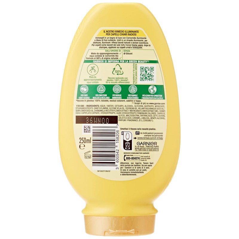 Garnier Balsamo Crema Camomilla e Miele Capelli Chiari 250 ml