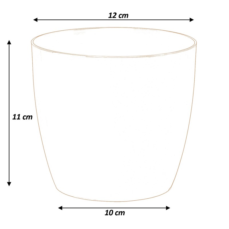 Tymar Pack of 2 Round Shape Planter (Graphite, Diameter 12