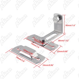 Alise SUS304 Stainless Steel Flip Latch Right Angle Gate Latches Bar Latch for Window Moving Sliding Barn Bathroom Doors,Brushed Nickel