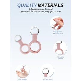 (2 Pack) Case for MiLi MiTag Smart Tag - Durable, Eco-Friendly, Shockproof, Easy-to-Remove and Anti-Lost Design, Pink