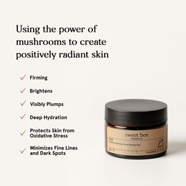 Sweet Bee Organics Hydrating Face Cream for Women - Anti Wrinkle Cream and Hyaluronic Acid Moisturiser for Dark Spots & Fine Lines - Plumping Face Moisturiser for Dry Skin with Tramella & Rosehip Oil