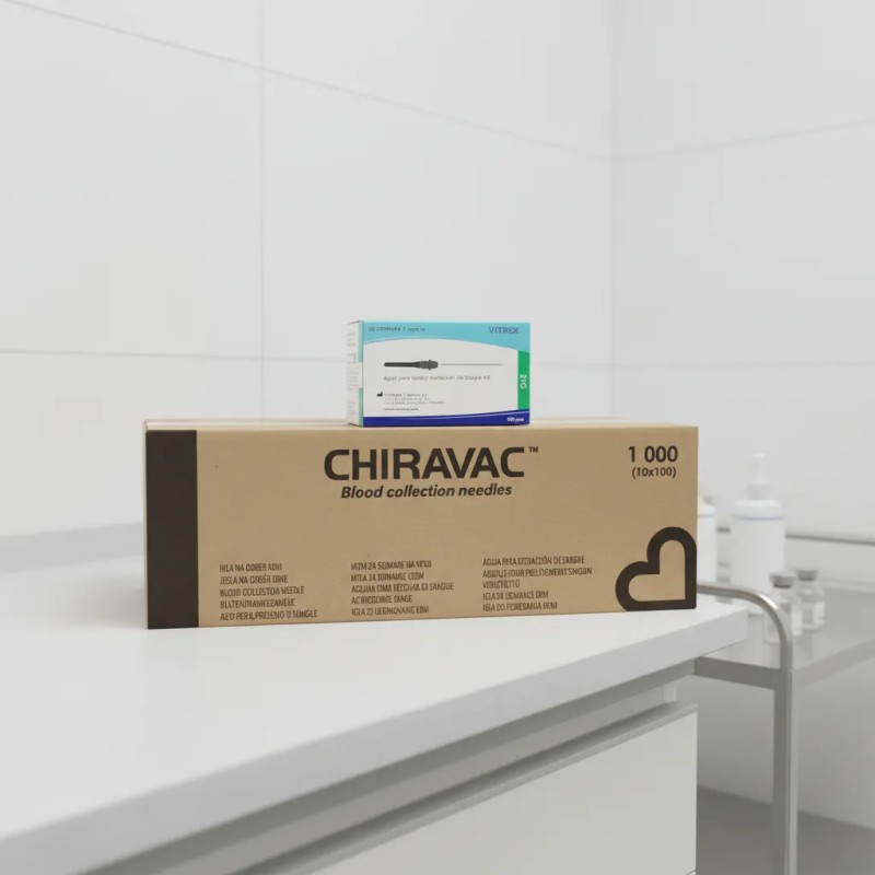 Aguja Chivarac 21g Compatible Con Bd Vacutainer Con 100 Pzas
