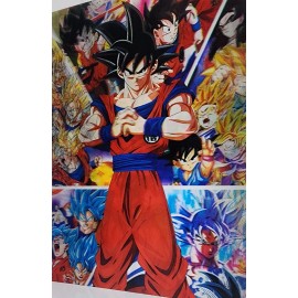 3d Holographic Lenticular Poster 3-in-1 Son Goku, Gotenks, Gogeta!!