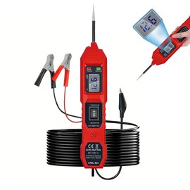 Car Circuit Tester - Led Voltage Display, Compatible With 3.5-36V DC Vehicles Electrical Systems Power Probe Tracing Lcd Ground Faults Inspect Automotive Motor - Colour: Red