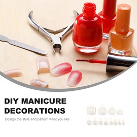 Healeved Easy Apply Nail Art Tips 600pcs Toe Decoration Full Cover Nail Art Supplies for Nail Salons and Diy Projects
