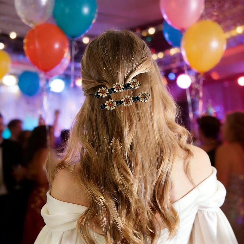 Crystal stone braided hair clips,Pearl hair clip,Hair bows for women,easily