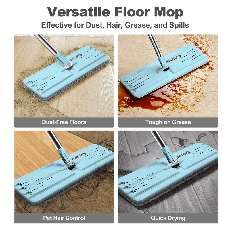 JOYMOOP Flat Mop, Microfiber Mop for Floor Cleaning and Wall