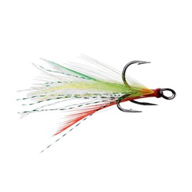 VMC, Dressed X-Rap Treble Hook, 6 Hook Size Black Nickel/Dressed Treble/Fire Tiger Feather, Package of 2 (8651BN/DT/FT#6P)