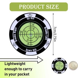 DXPETA Golf Ball Markers for Putting Green, Alloy Golf Ball Markers with High Precision Reading Aid, Golf Ball Marker for Golf Training and Practice, 4.4 Cm X 4.4 Cm