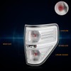 [Pair] Chrome Housing Clear Lens Tail Light Assembly Compatible with
