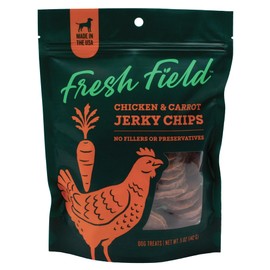 Fresh Field Chicken & Carrot Jerky Chips Dog Treats, 5 oz – All-Natural, Made in USA, No Fillers or Preservatives – Supports Digestive, Eye & Immune Health, 100% Chicken and Carrot
