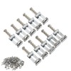 60Pcs Guitar Bridge Saddles Tuning Stability Silver No Burrs Easy