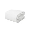 KMUSET Fleece Blanket Twin Size White Lightweight Throw Blanket Super