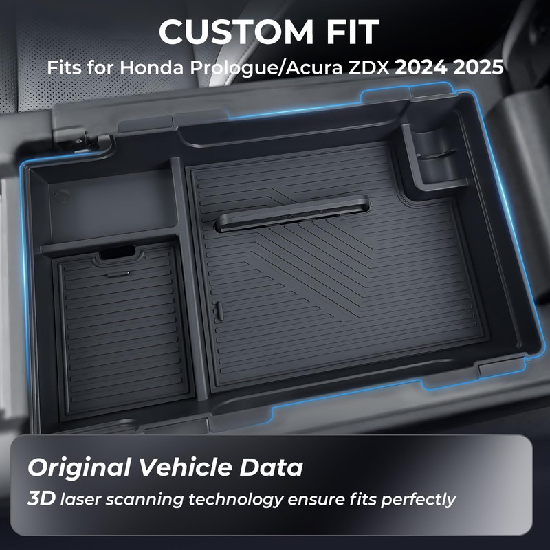Katorn Double Layer Center Console Organizer Tray Storage Box for