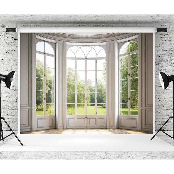 Kate 7×5ft Spring Window Empty Indoor Photo Backdrop Sunshine Trees