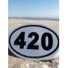 420 (Four Twenty) / NOS 4x6 Oval Vinyl Sticker /