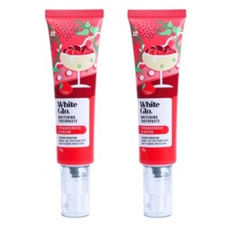 White Whitening Glo Toothpaste, Strawberries & Cream Flavour, 70g, Pack of 2