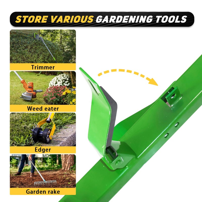 Green 4 Place Trimmer Weed Eater Rack for Open &