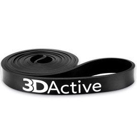 3DActive Pull Up Assist Band - Resistance Band for Strength Training, Powerlifting, Body Stretching, Crossfit. Free Exercise Guide.