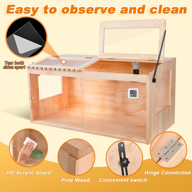 Chicken Brooder Box, Brooder Box for Chicks & Quail, Large