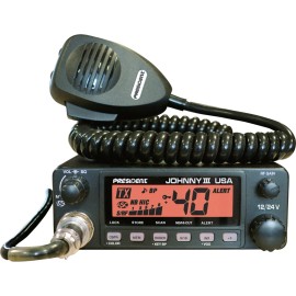 President Johnny III USA 12/24V 40 Channel CB Radio w/ Weather Alert, PA & VOX