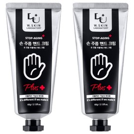 W Skin Research Institute Stop Aging Hand Wrinkle Hand Cream Plus Refreshing Essential Fragrance, 60g, 2 Pieces / 더블유피부연구소 스탑에이징 손주름 핸드크림 플러스 산뜻한 에센셜 향, 60g, 2개