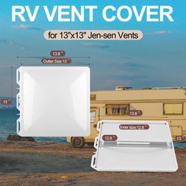 Wadoy 13 x 13 inch RV Camper Vent Cover/Lid Comaptible with Jensen 40152 Metal Base 1994 & Up Models, Universal Roof Vent Cover Replacement for RV, Trailer, Camper, Motorhome
