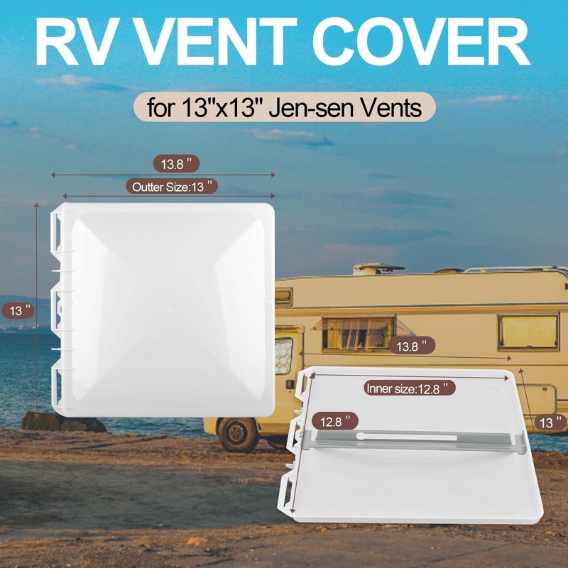Wadoy 13 x 13 inch RV Camper Vent Cover/Lid Comaptible