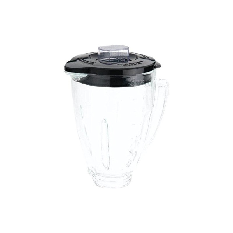 Oster Blender 6 Cup Glass Jar, Black Lid