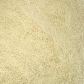The Felt Box Needle Felting Wool – Vanilla Shade #27 Pale Yellow (100g Total) – Carded Batt with Coarse Short Fibres – Perfect for Dolls Animals Flowers & Neutral Craft Designs