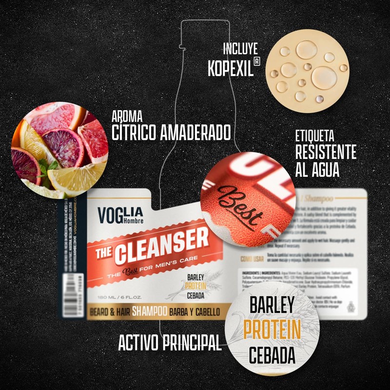 Shampoo Para Barba & Cabello 180ml 2 Pack - Voglia